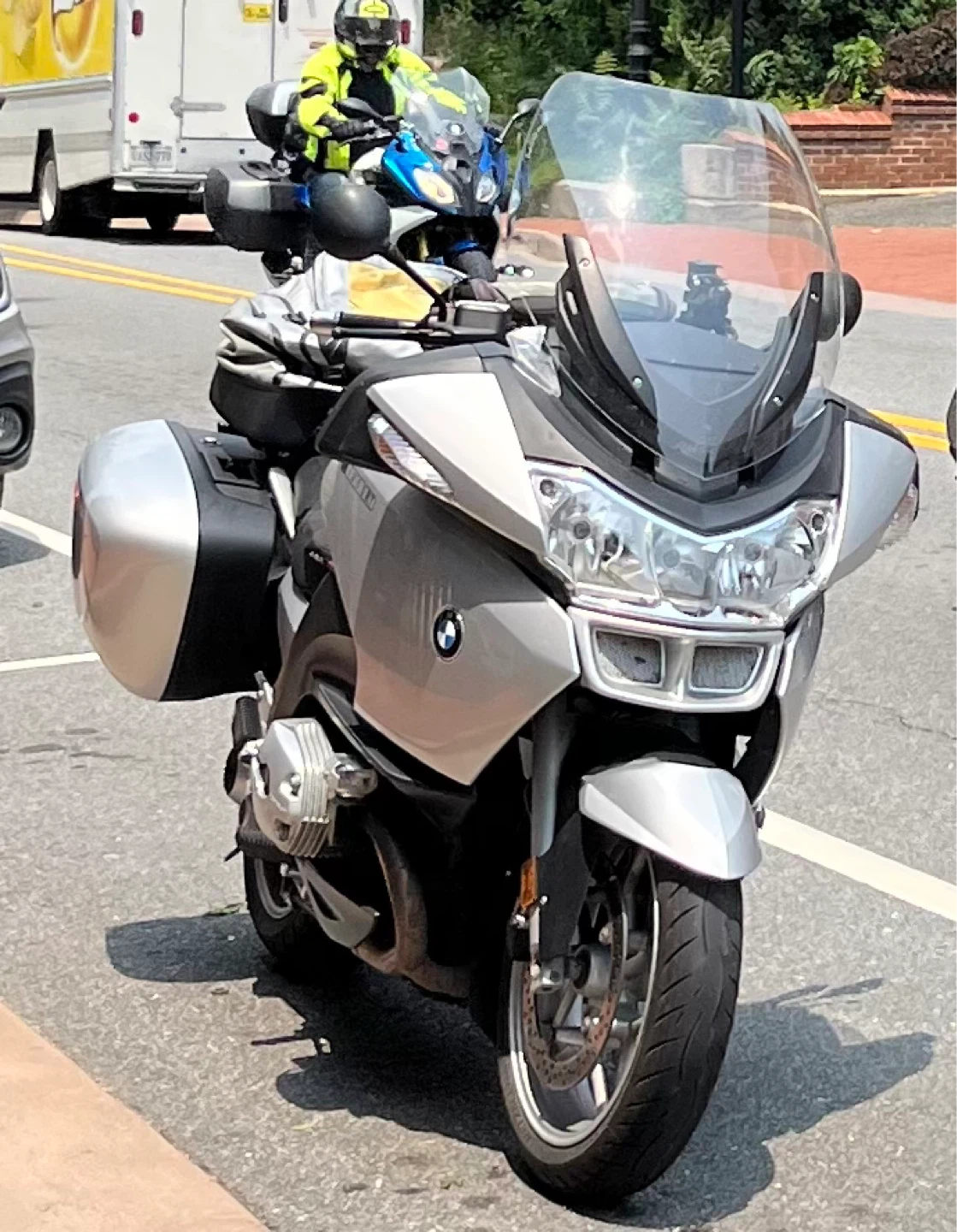 Silver BMW Motorcycle with Saddlebags - photo 2