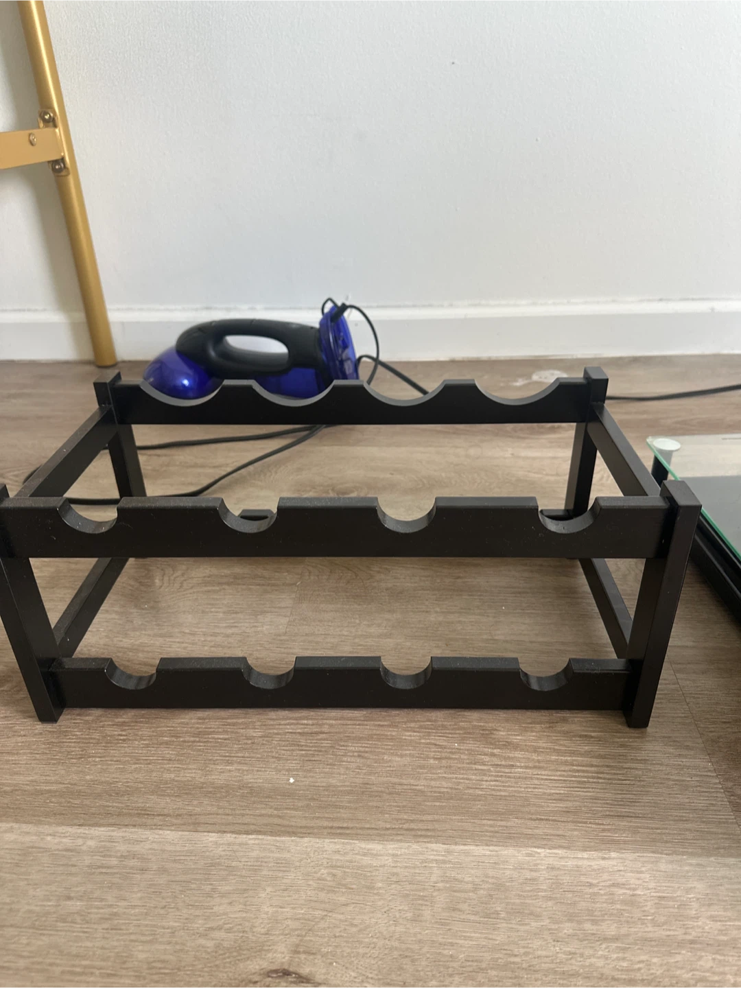 Black Wooden Wine Rack