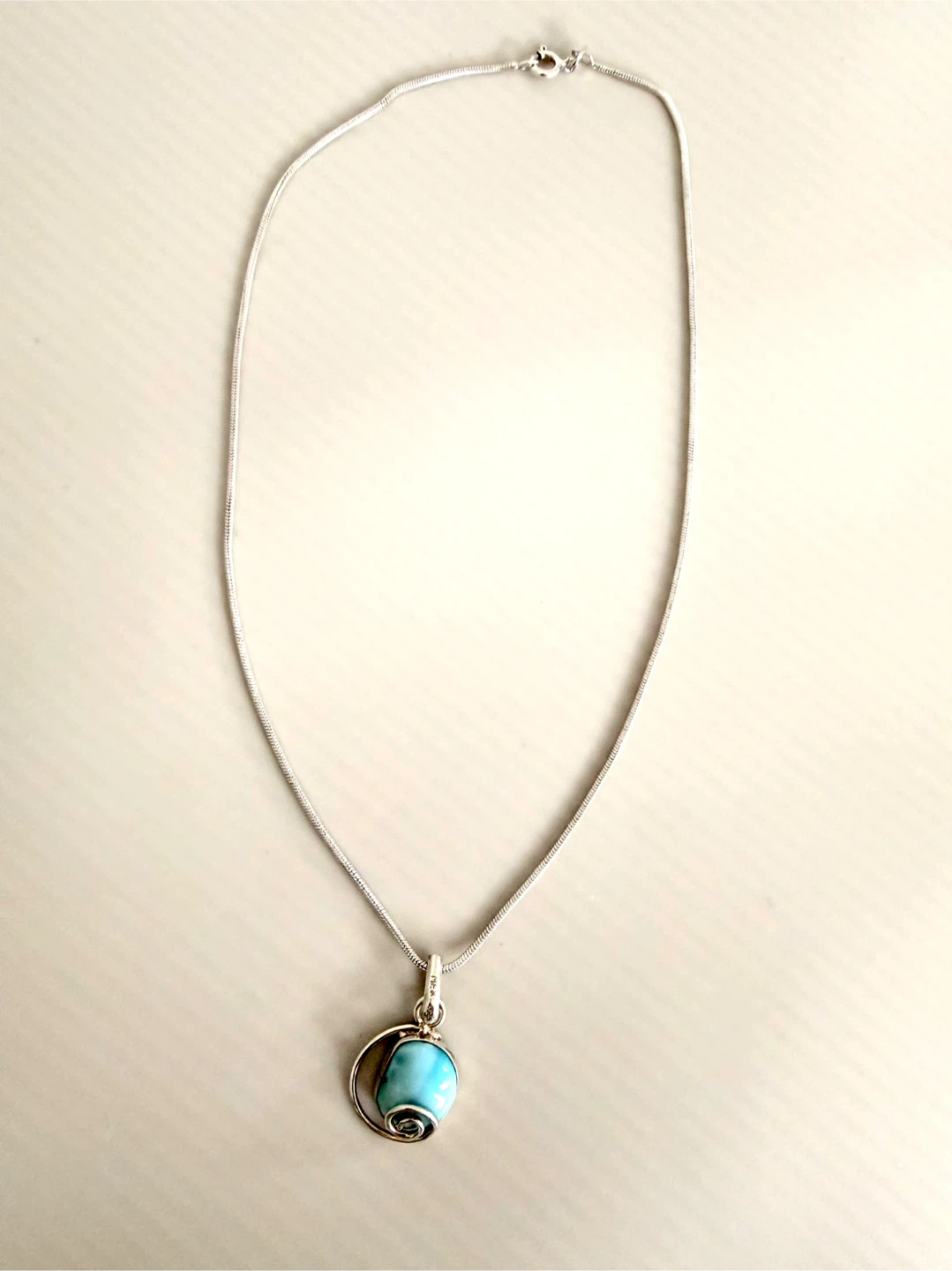Sterling Silver Turquoise Pendant Necklace - photo 3