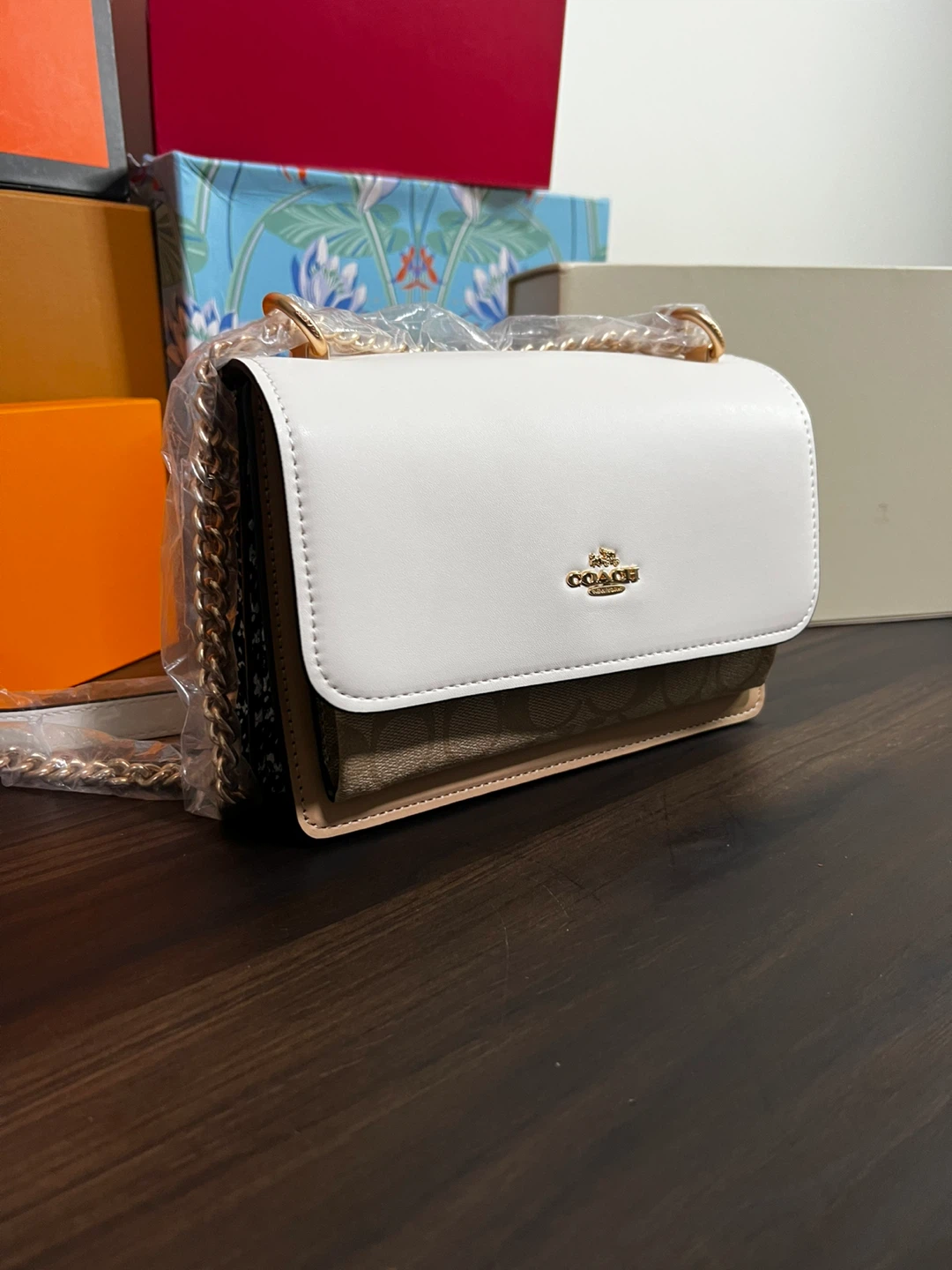 Coach Shoulder Bag - White/Tan - photo 2