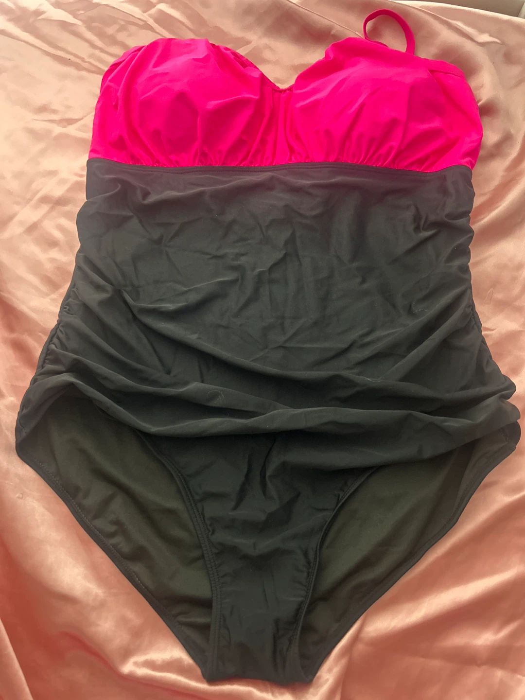 Women's Swimsuit - Pink and Black Tankini Style