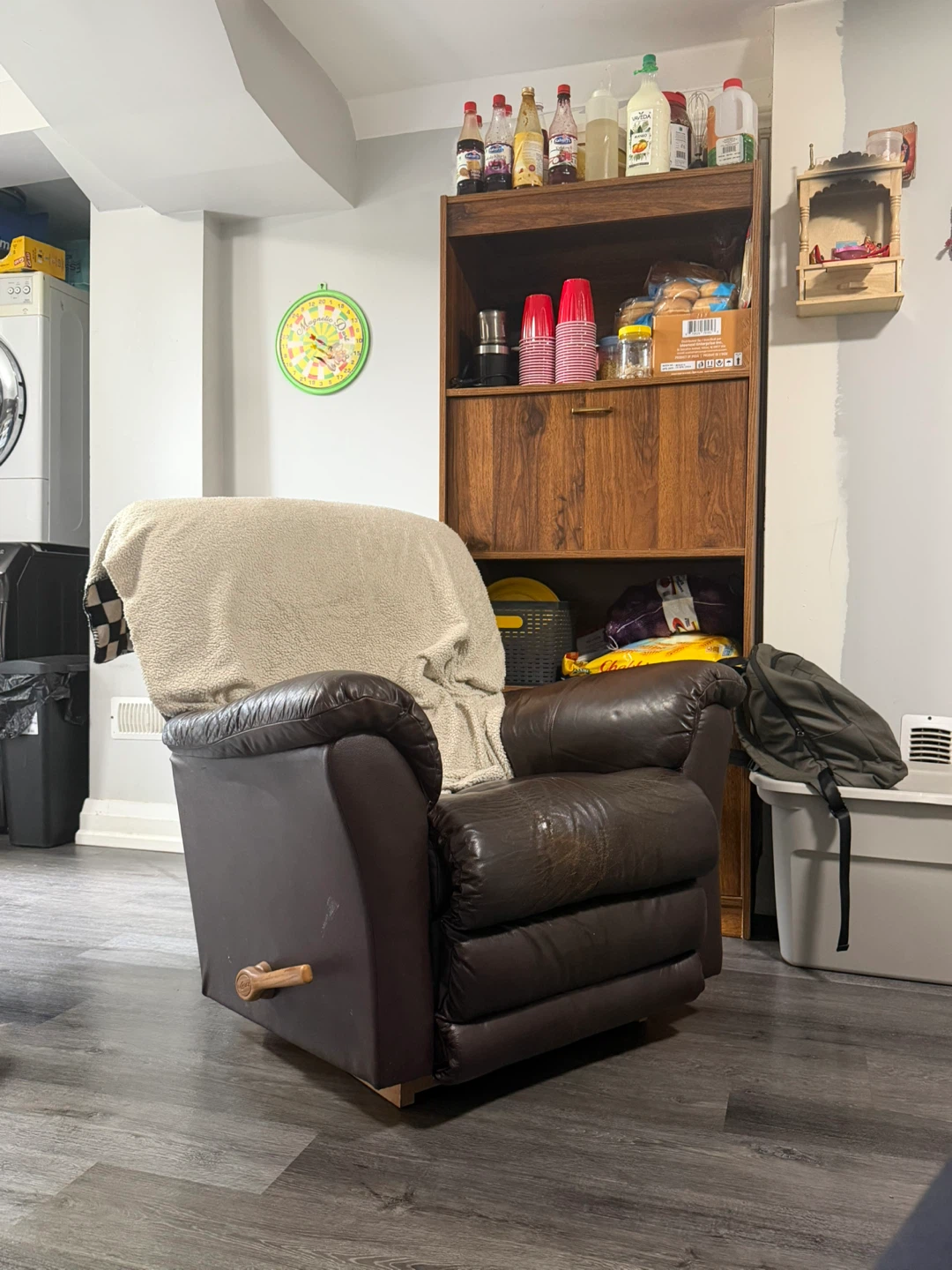 Brown Leather Recliner Chair