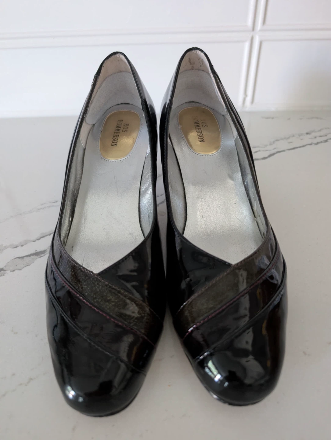 Ros Hommerson Black Patent Heels