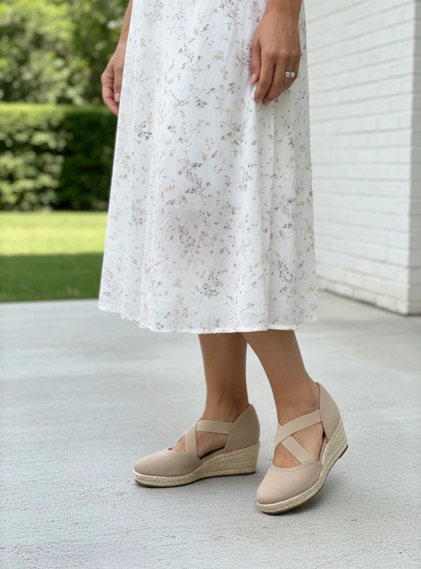 Abella True Comfort Wedge Espadrille Shoes