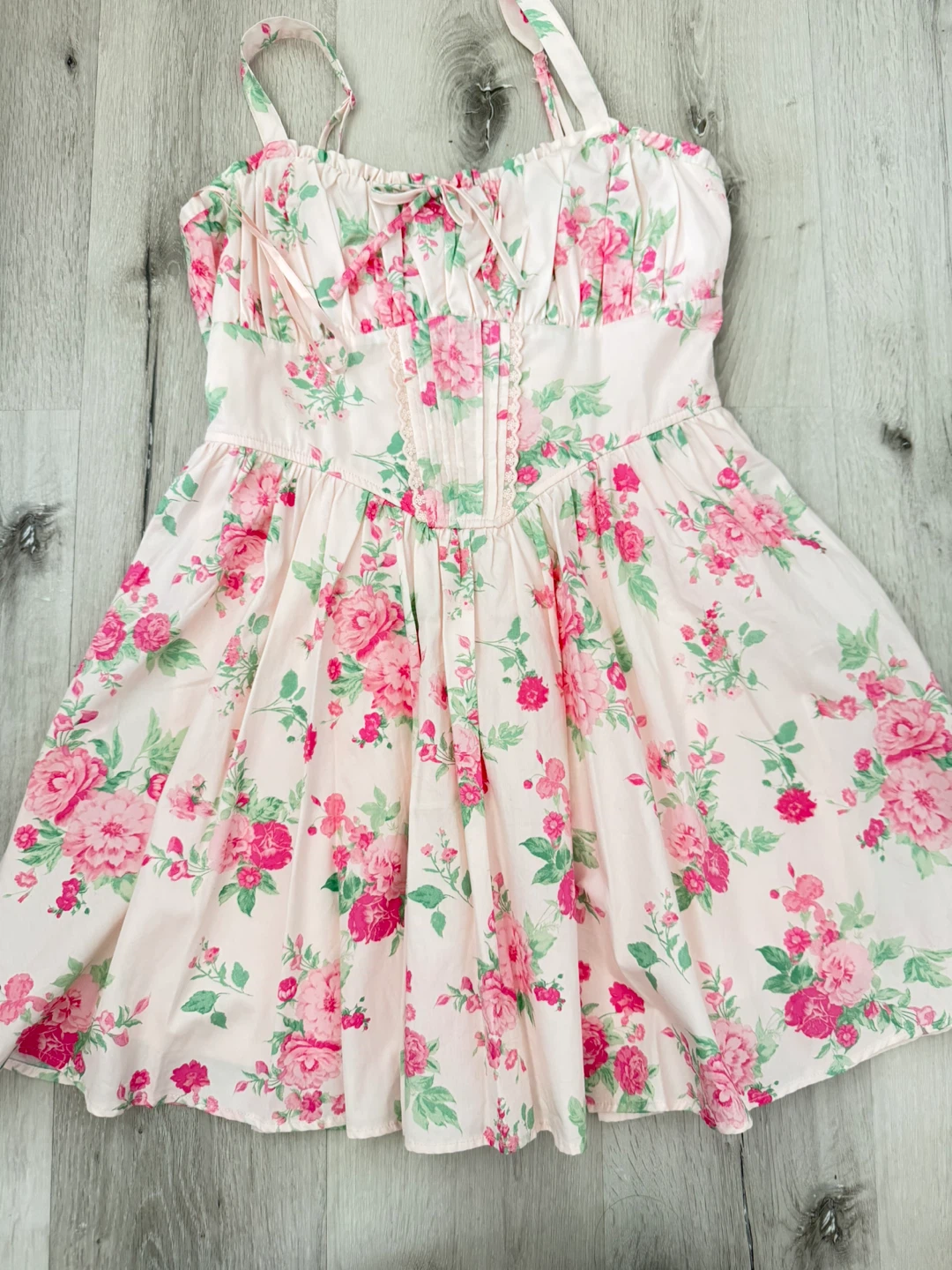 Pink Floral Sundress for women Size Large- New with Tag - photo 2