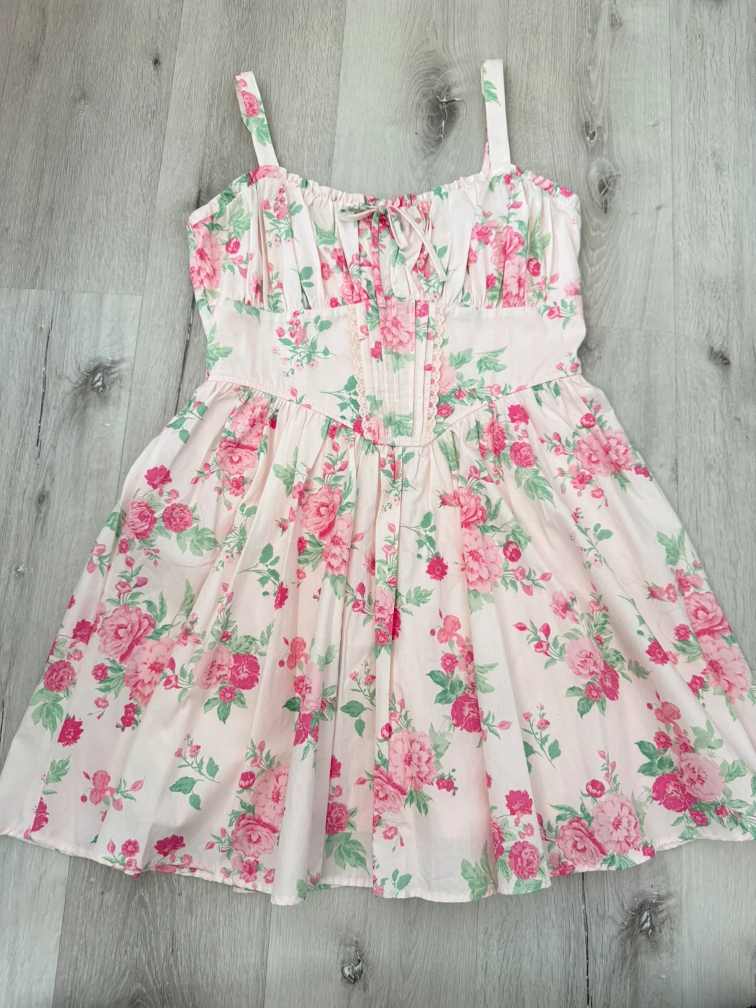 Pink Floral Sundress for women Size Large- New with Tag - photo 3