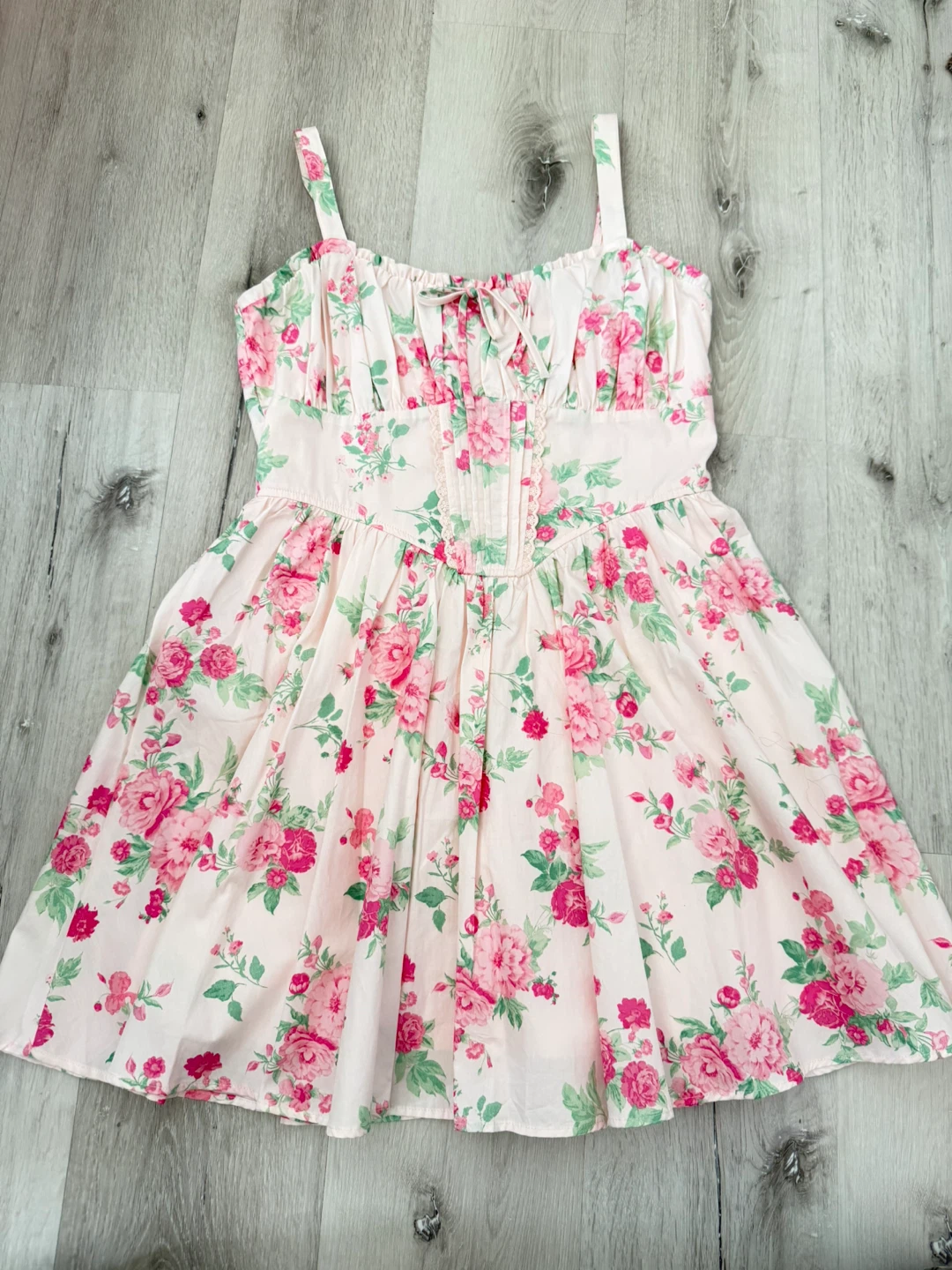 Pink Floral Sundress for women Size Large- New with Tag - photo 4