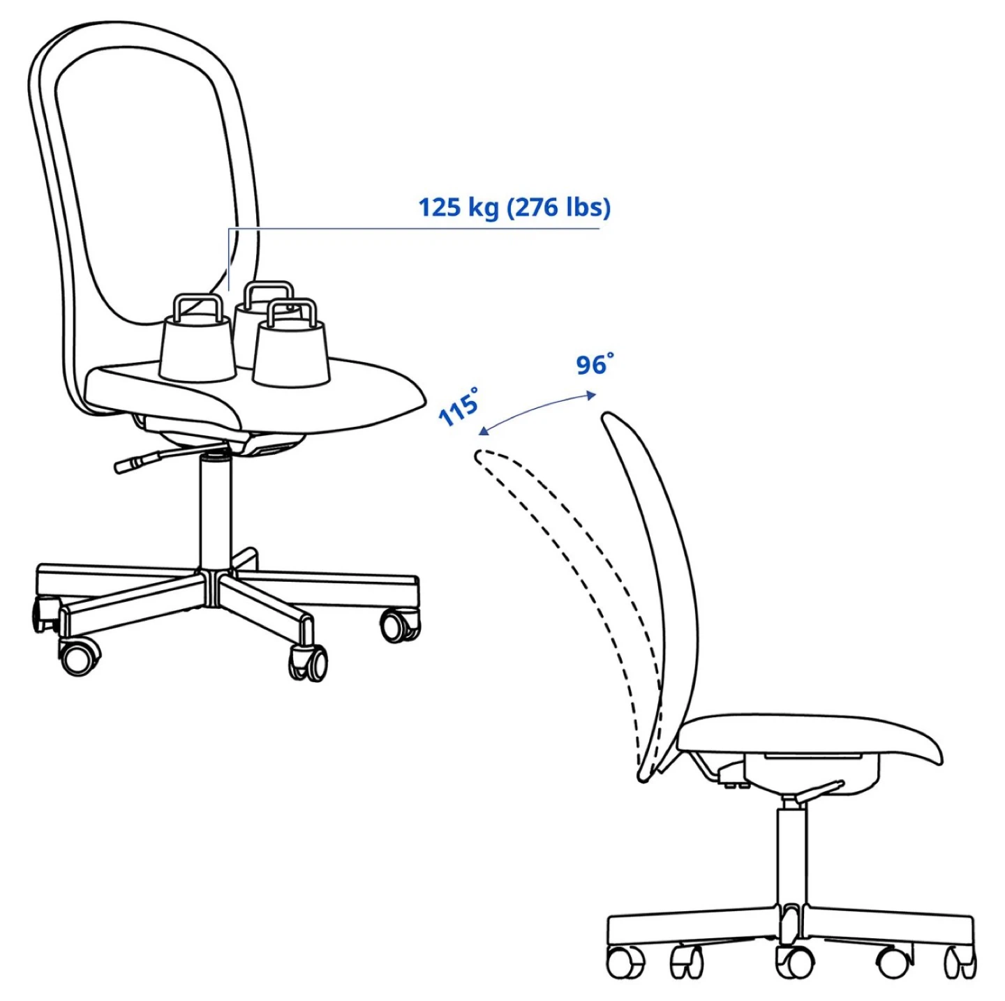 IKEA FLINTAN Office Chair, Black back , Beige Seat - READ! - photo 2