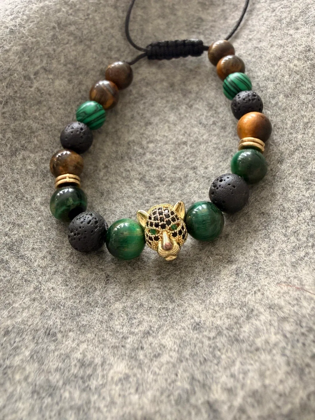 Beaded Bracelet with Panther Charm - photo 2