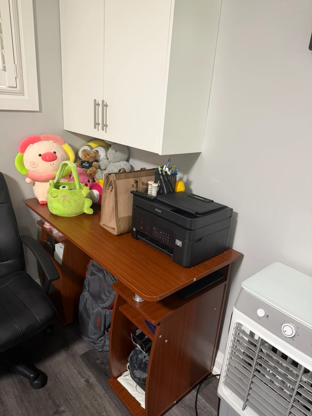 Wooden Computer Desk with Storage
