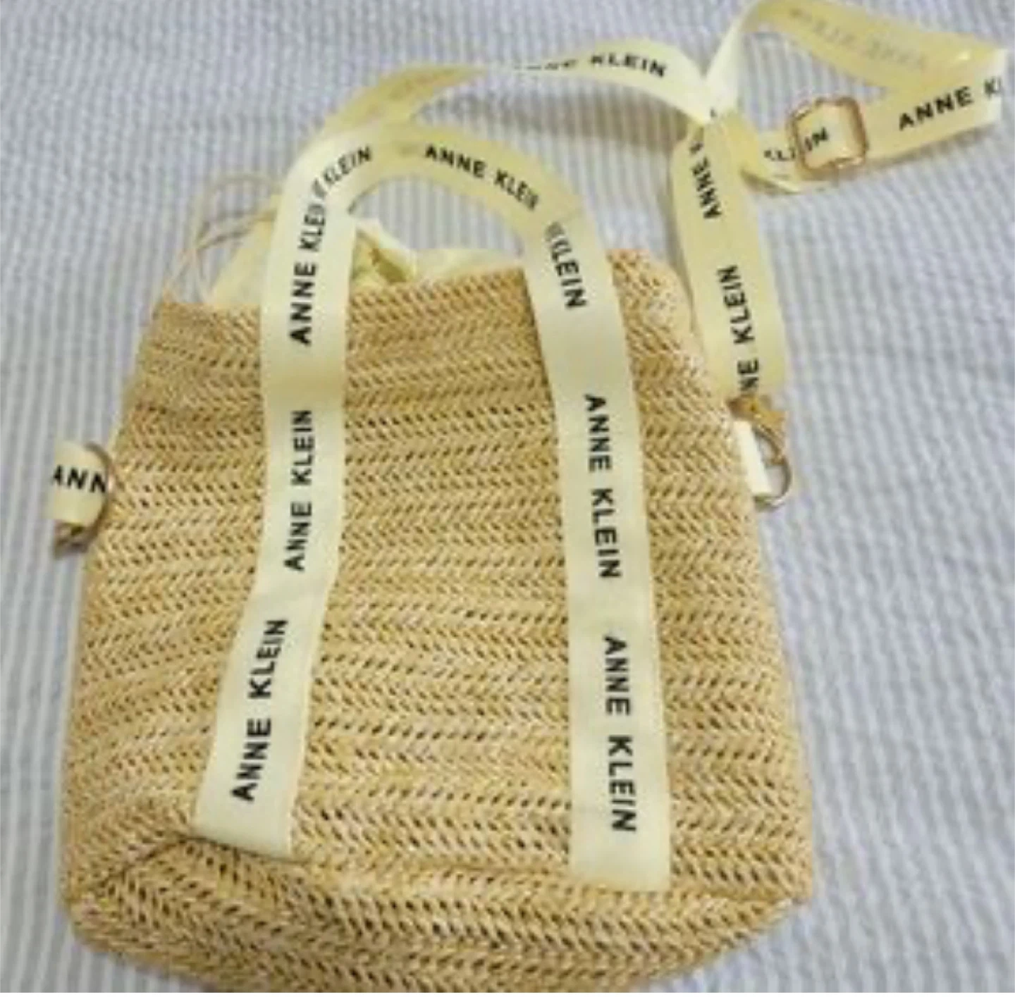 Anne Klein Straw Tote Bag