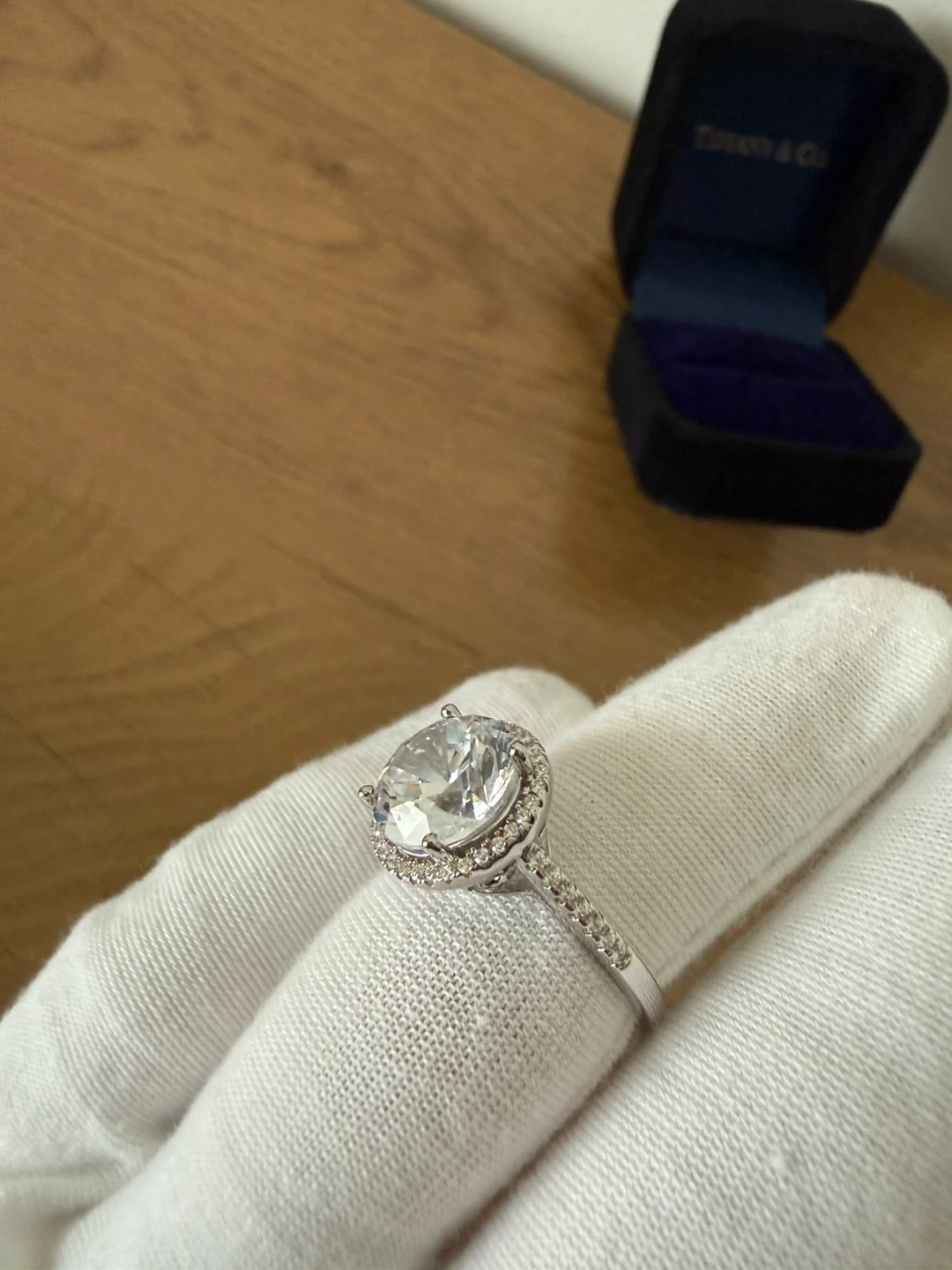 Sparkling Halo Engagement Ring - photo 5