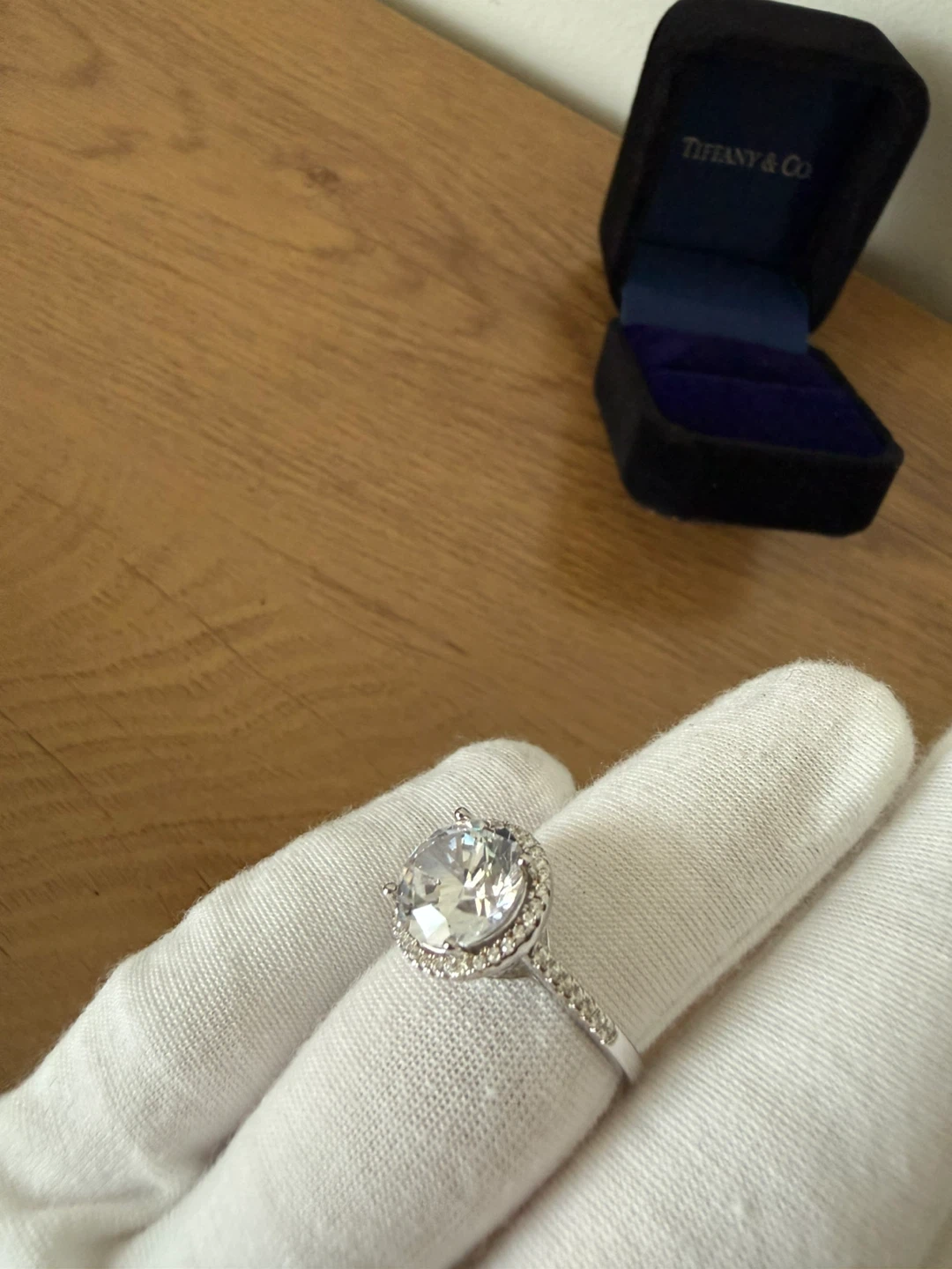 Sparkling Halo Engagement Ring - photo 4