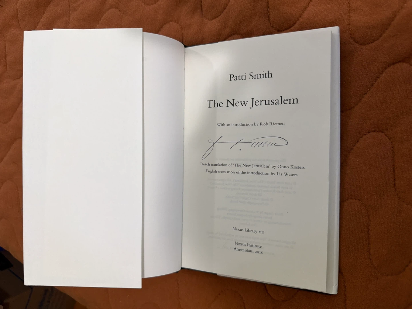 Patti Smith The New Jerusalem Autographed Bilingual Edition Book - photo 4