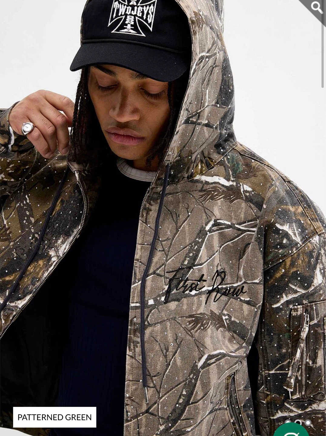 First Row Studded Camouflage MENS Jacket - photo 2