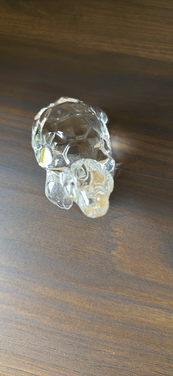 Bohemian Crystal Turtle Figurine