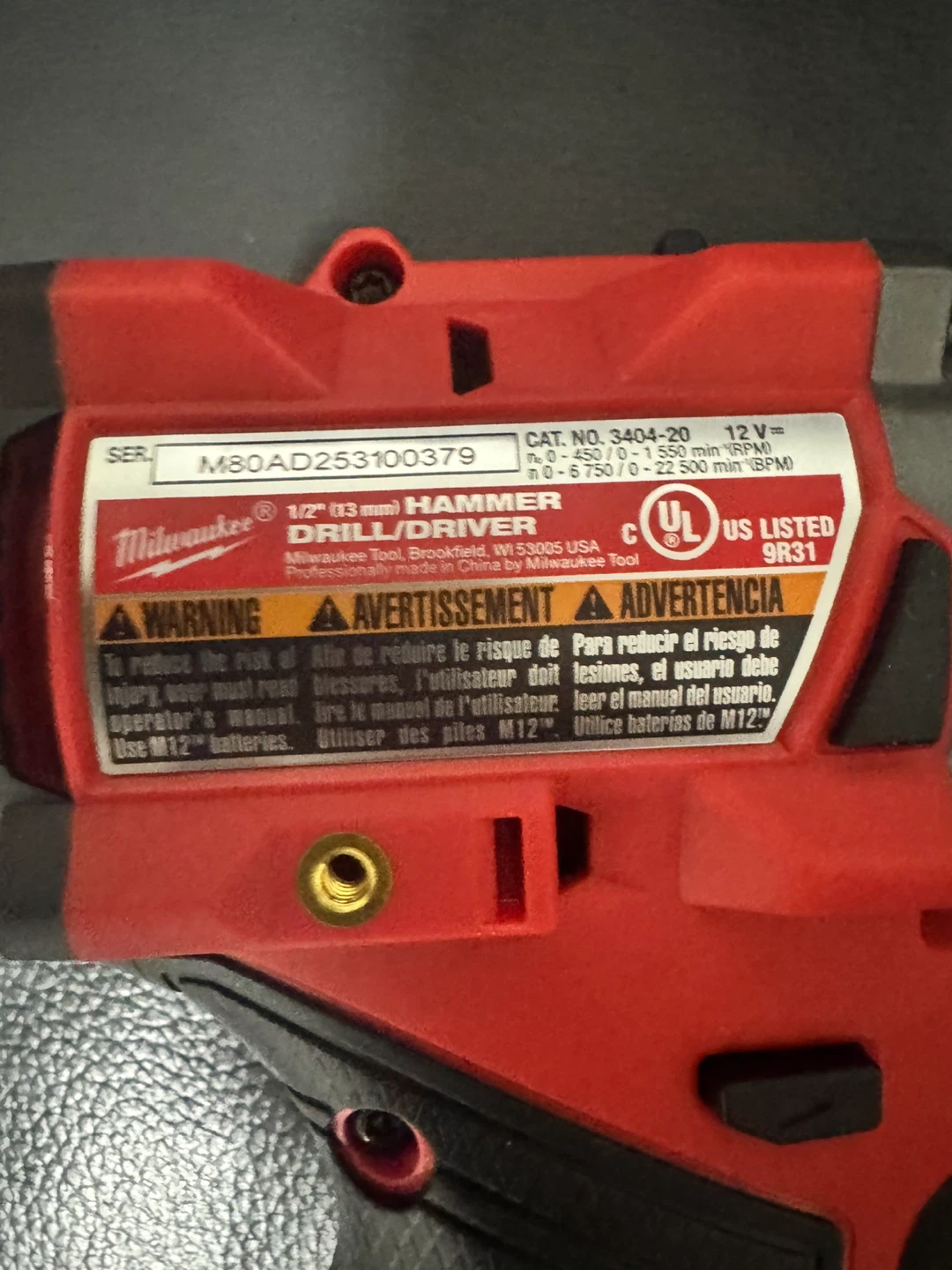 Milwaukee 12V Hammer Drill/Driver - photo 3