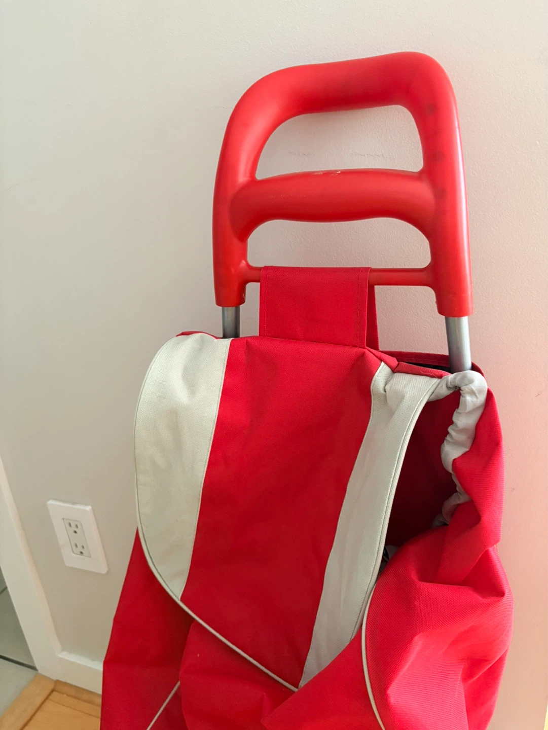 Red and White Shopping Cart