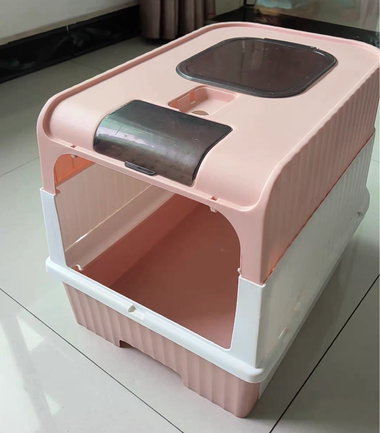 Pink Cat Litter Box with Drawer - photo 2
