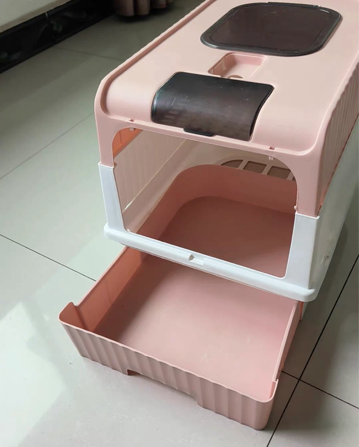 Pink Cat Litter Box with Drawer - photo 3