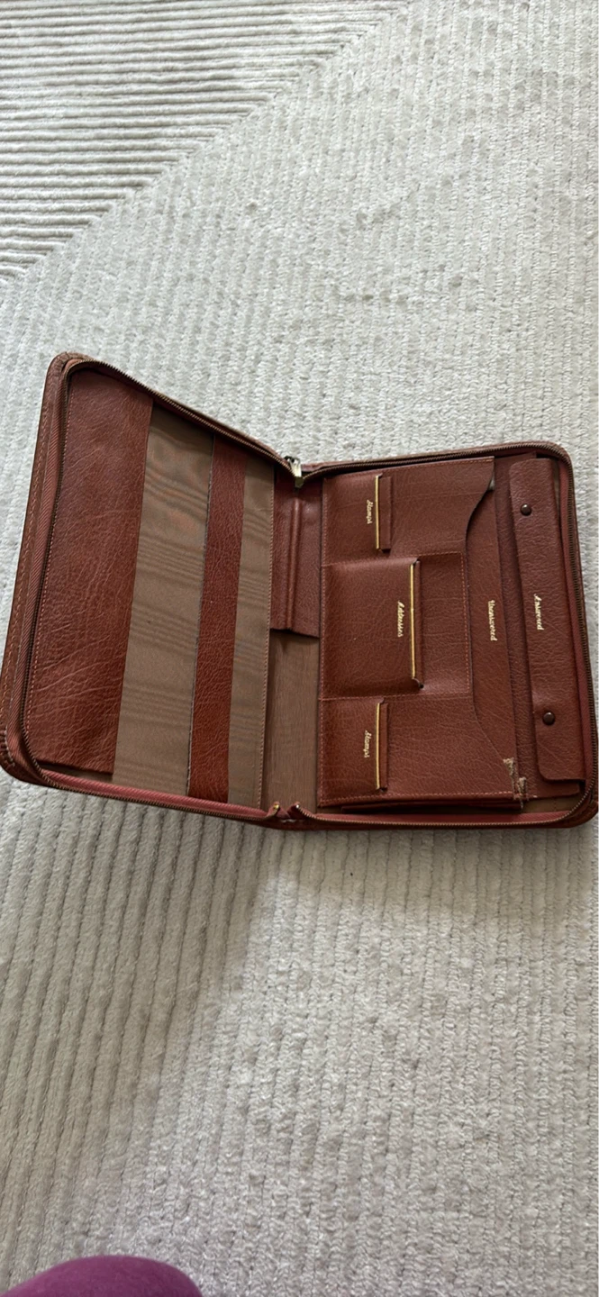 Vintage Leather Organizer Folio - photo 2