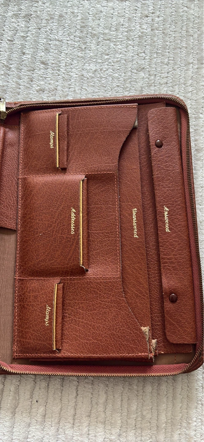Vintage Leather Organizer Folio - photo 5