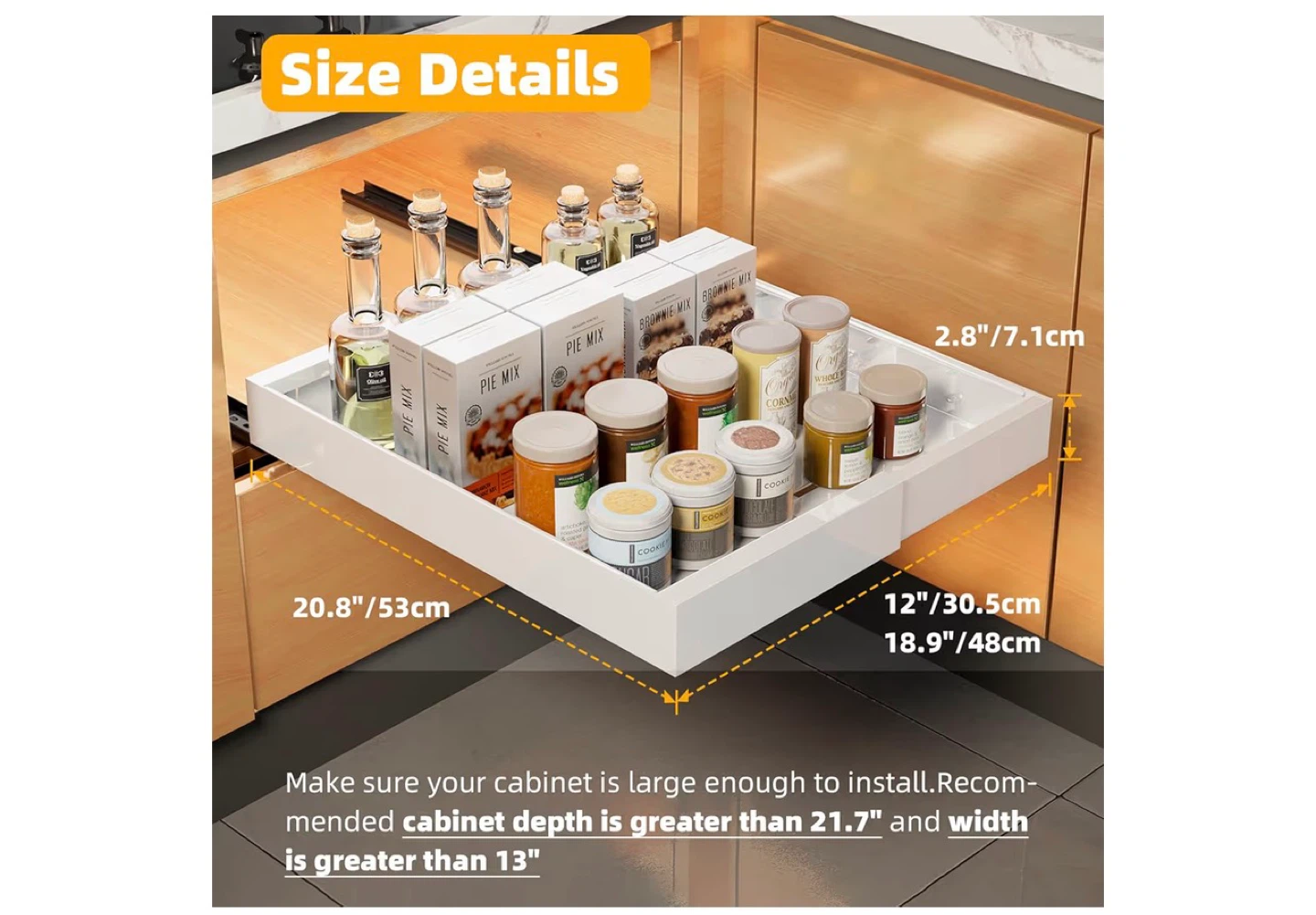Kitchen Cabinet Pull-Out Organizer