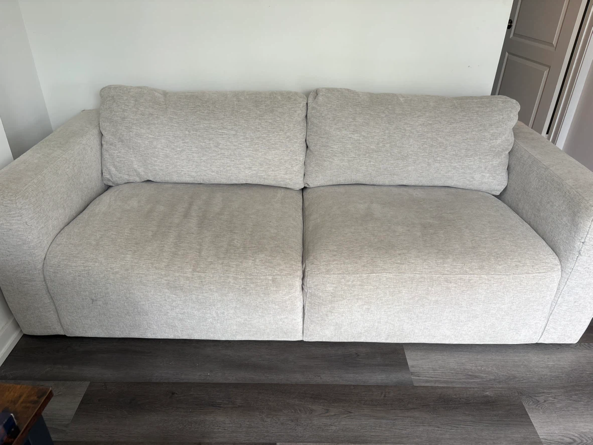 Brick Couch + Ottoman with storage for Sale