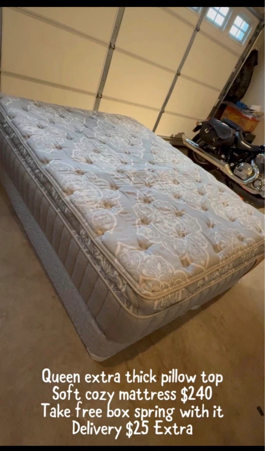 Queen Extra Thick Pillow Top Mattress