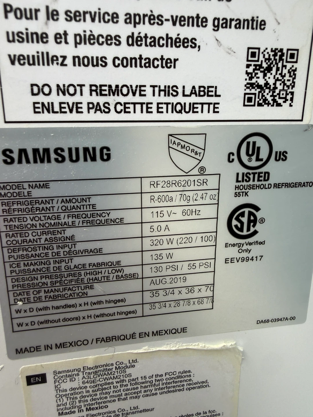 Samsung French Door Refrigerator 36w 31d 69h - photo 3