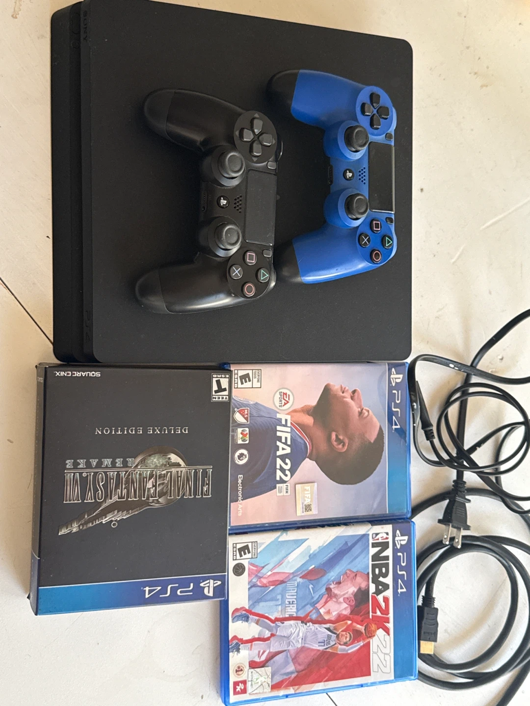 PlayStation 4 Slim Console with 2 Controllers