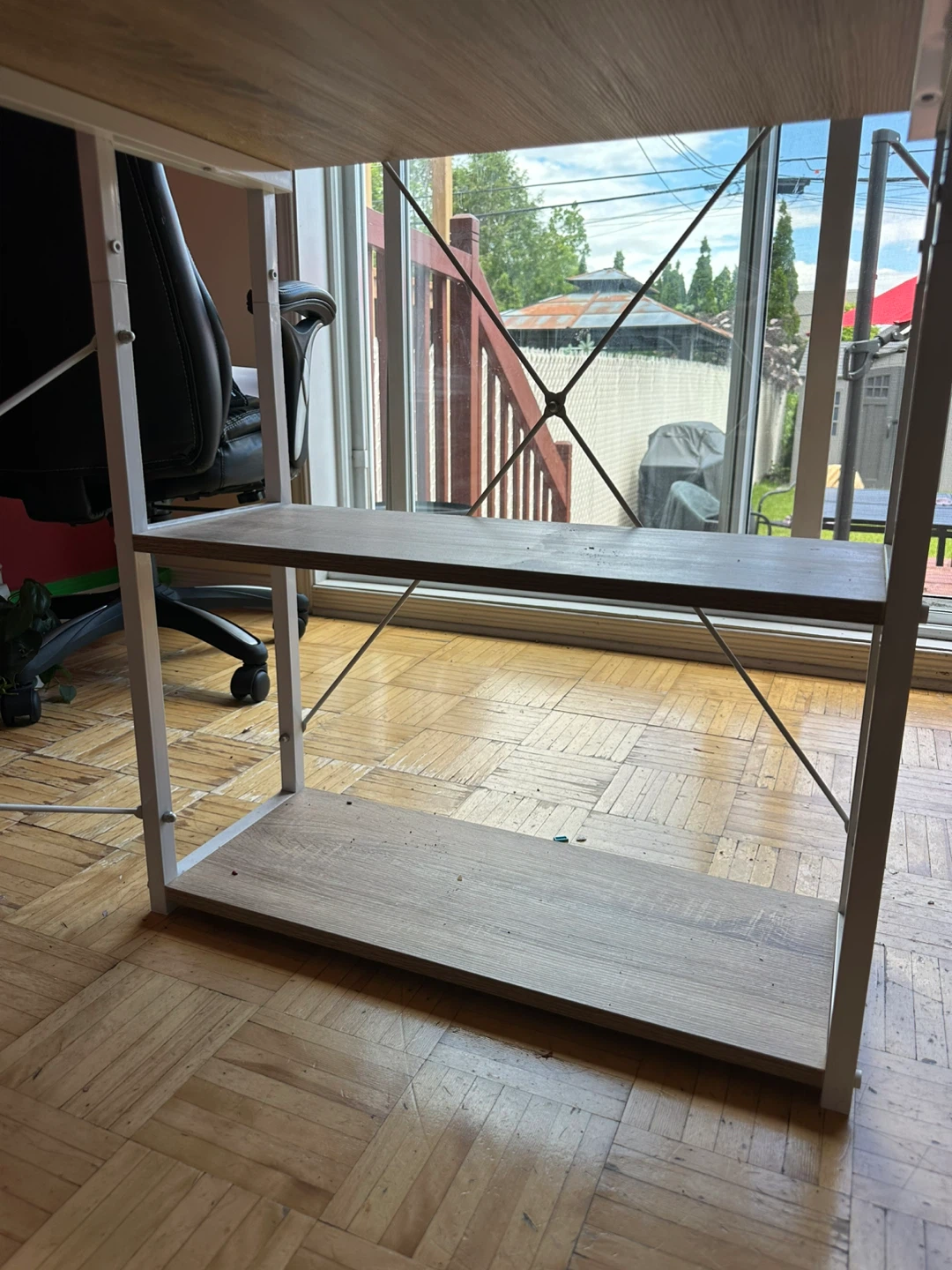 Wood Grain Desk with Shelving - photo 4