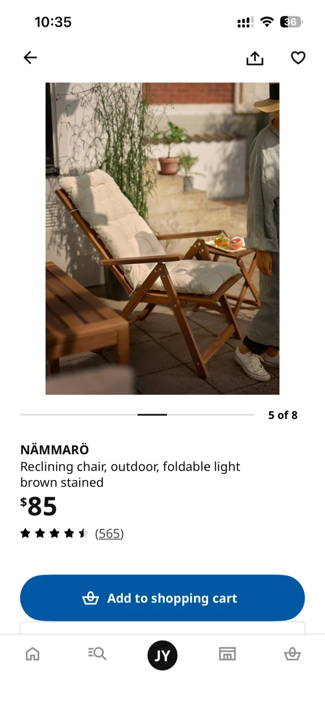 IKEA NÄMMARÖ Reclining Chair2(KUDDARNA Cushion)+NÄMMARÖ table