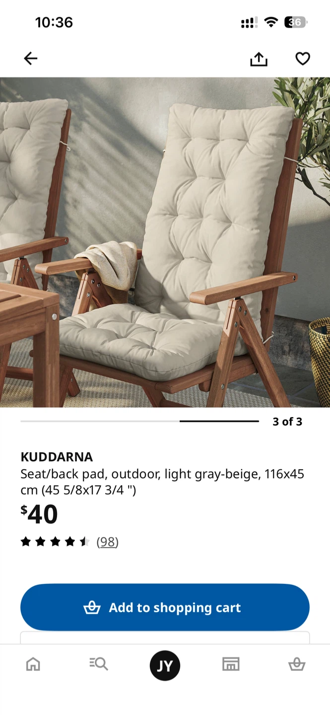 IKEA NÄMMARÖ Reclining Chair2(KUDDARNA Cushion)+NÄMMARÖ table - photo 3