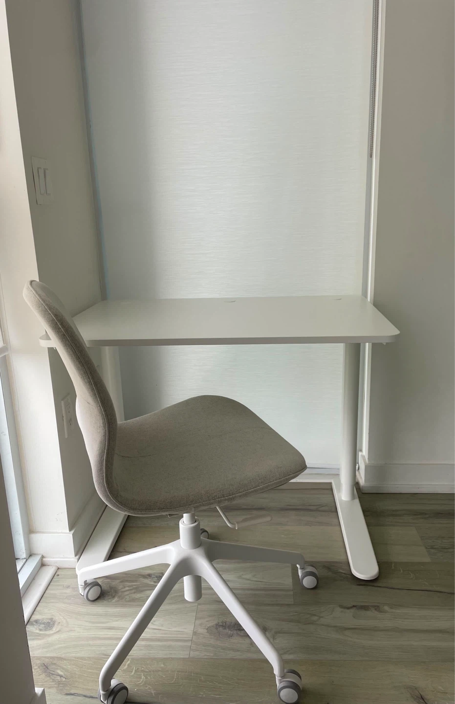 Adjustable Standing Desk and Swivel Chair Set