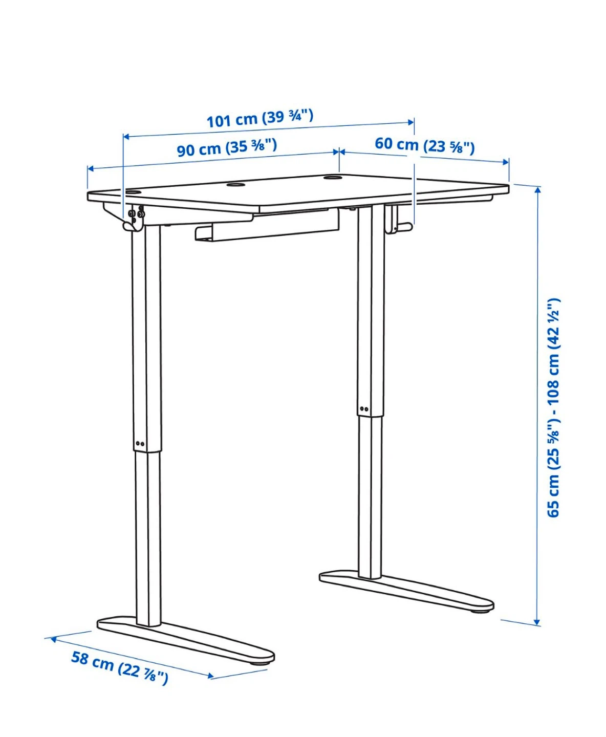 Adjustable Standing Desk and Swivel Chair Set - photo 4
