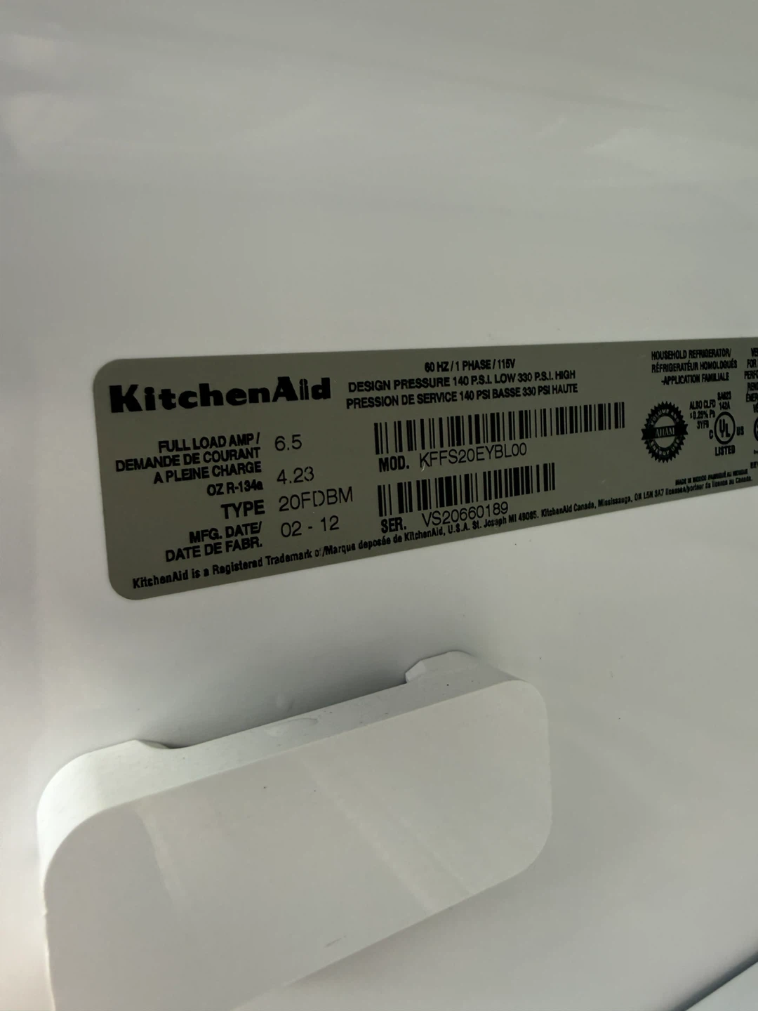 KitchenAid French Door Refrigerator 30w 31d 68h - photo 3