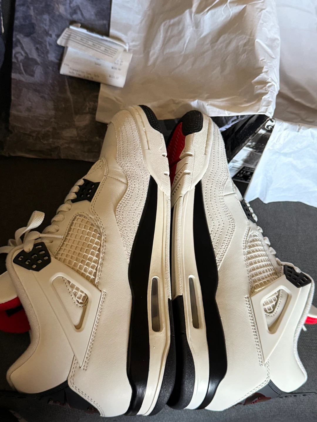 Air Jordan 4 Retro OG 'Sail' Sneakers - photo 4