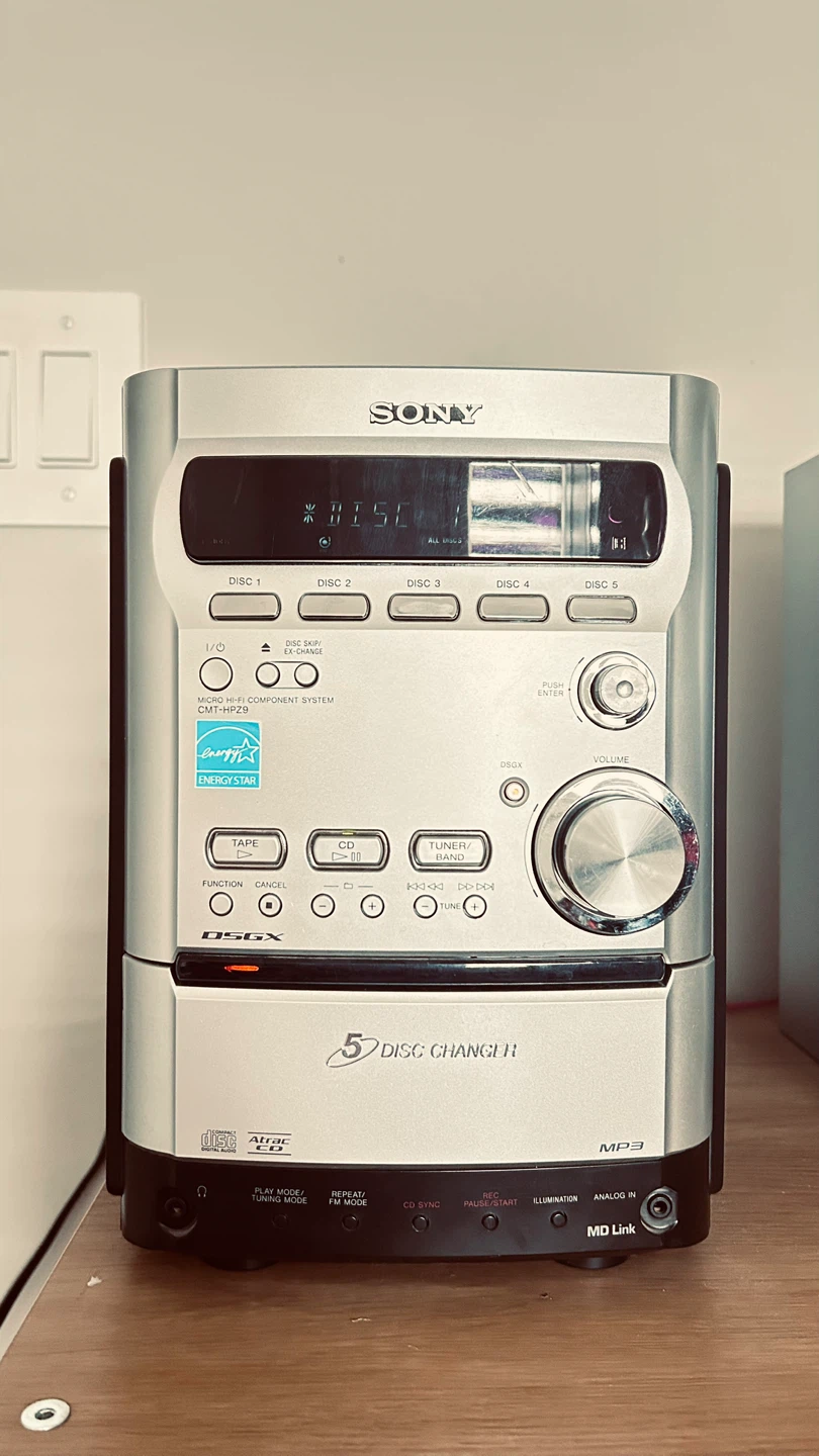 Sony 5-Disc CD Changer Micro Hi-Fi System with Speakers – As Is - photo 2