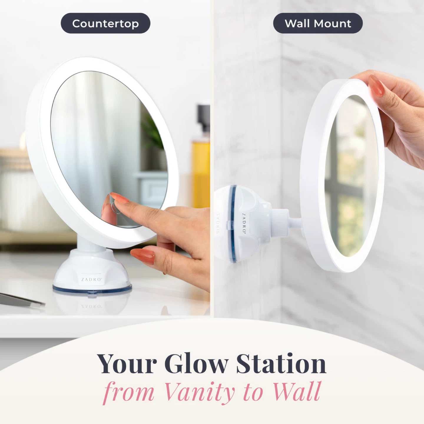 Zadro LED Lighted Z'Swivel Power Suction Cup Mirror - photo 4