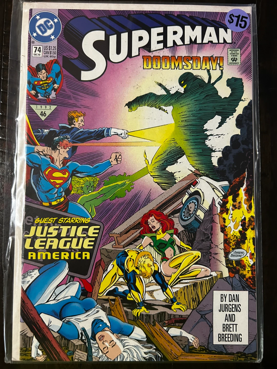 Superman Comic Book Lot (Issues 497, 498, 499, 74, 75)