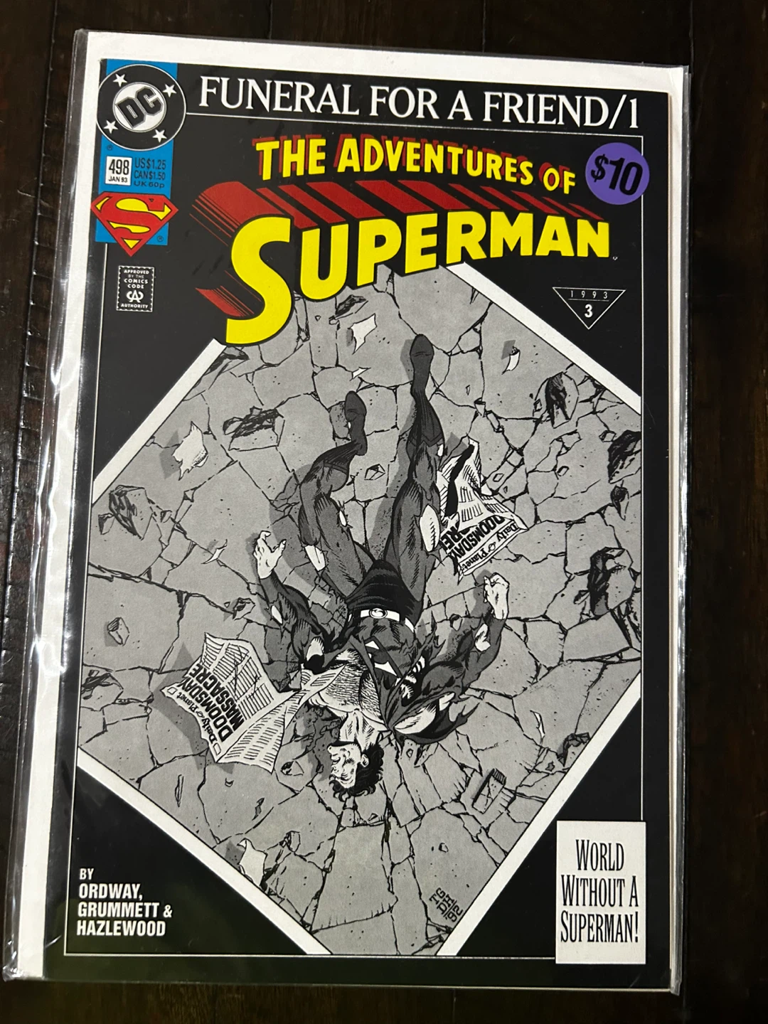 Superman Comic Book Lot (Issues 497, 498, 499, 74, 75) - photo 2