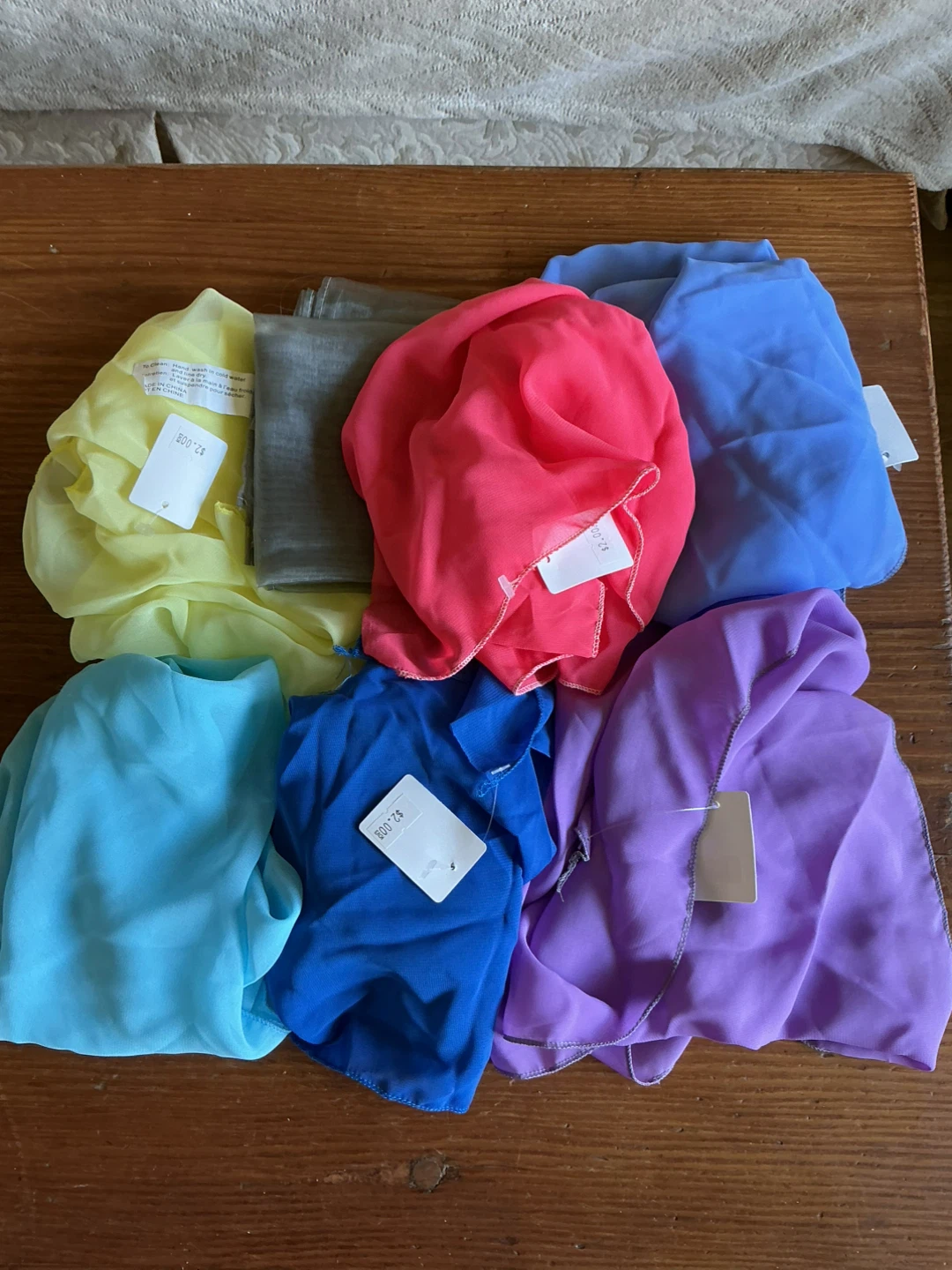 Bundle of 7 Sheer Scarves