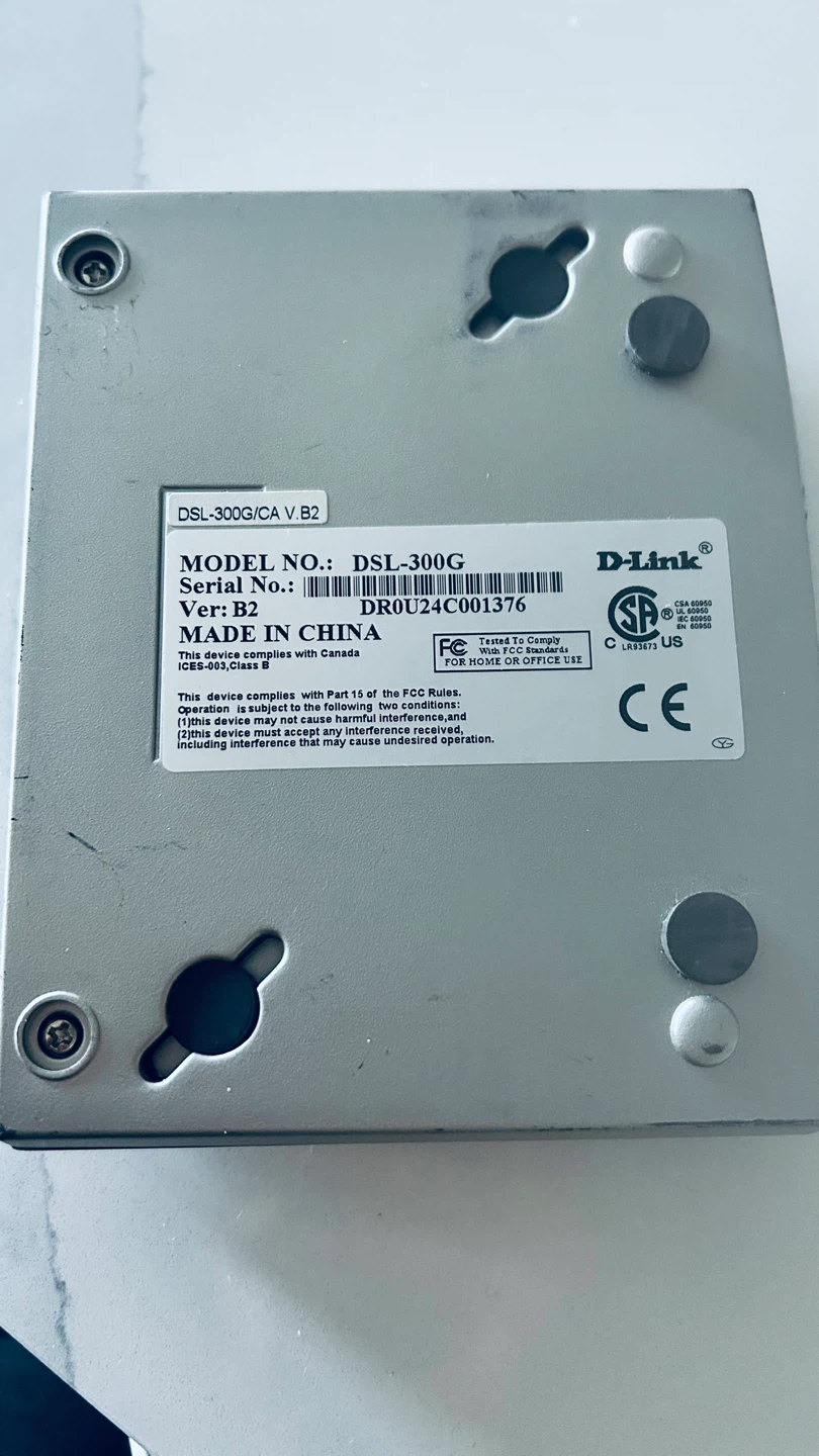 D-Link DSL-300G ADSL Modem – Untested – As Is - photo 2