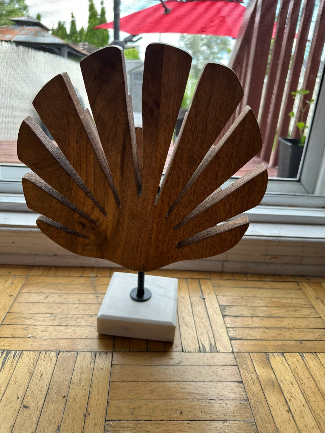 Wooden Turkey Figurine with Marble Base - photo 2