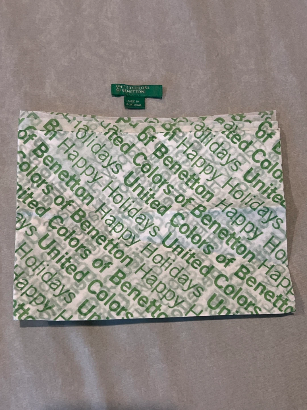 United Colors of Benetton vintage tag tissue paper