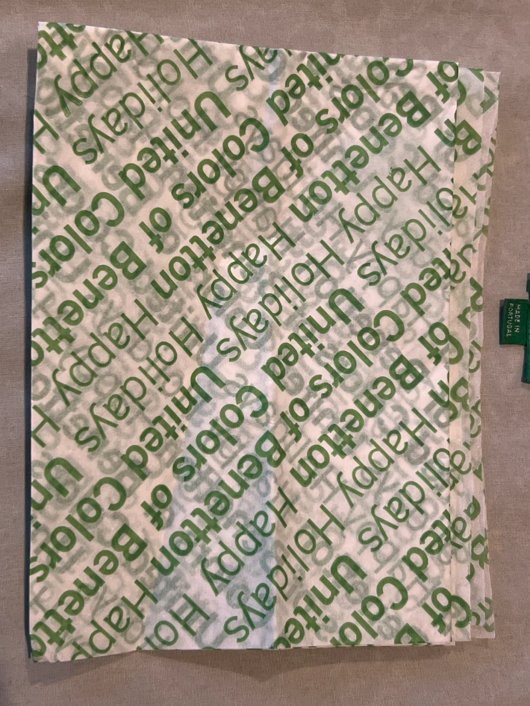 United Colors of Benetton vintage tag tissue paper - photo 4