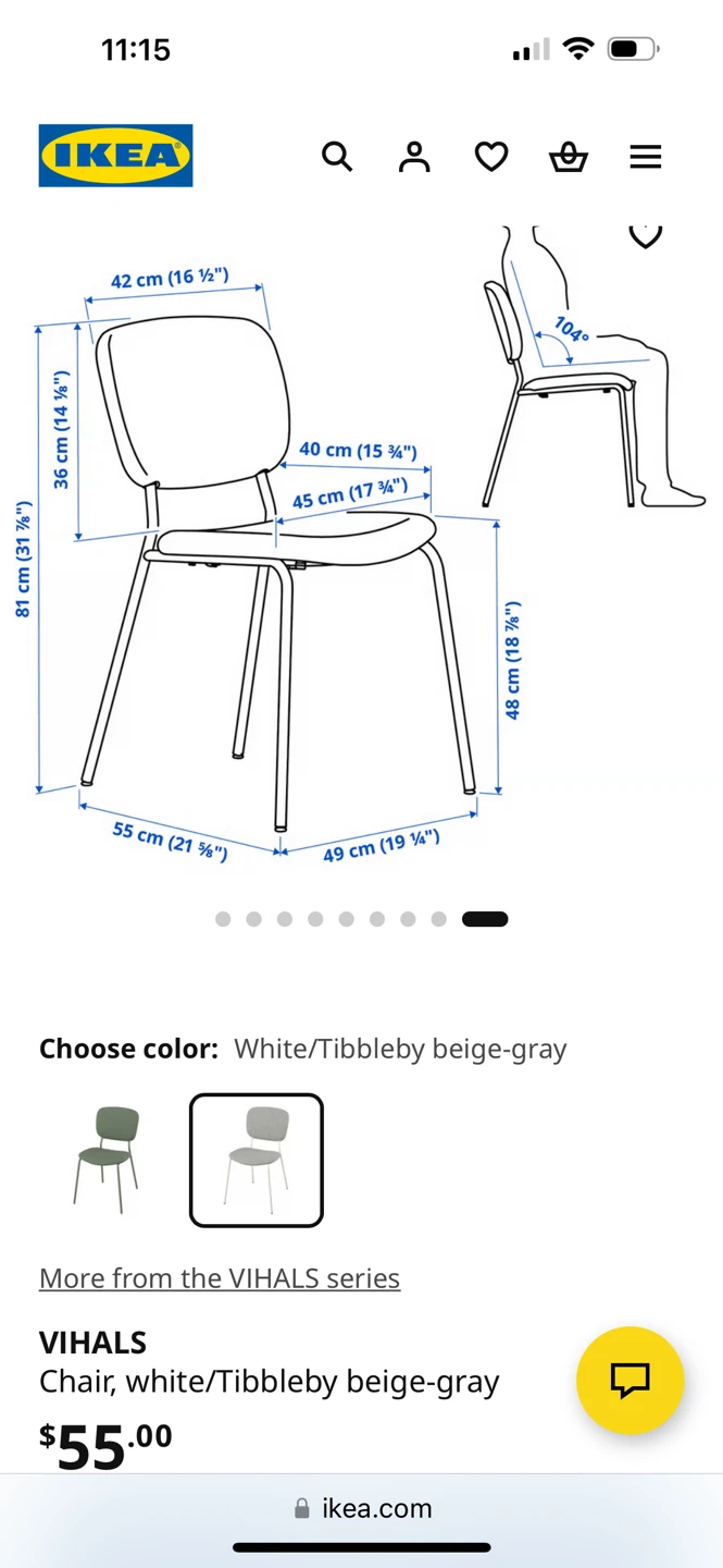 🔥Moving Sale🔥IKEA VIHALS Chair.  $55 for 2 - photo 4