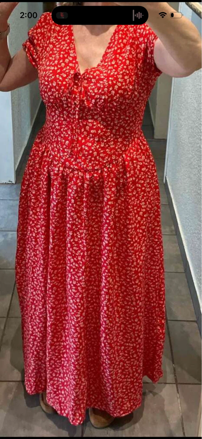 Red Floral Dress