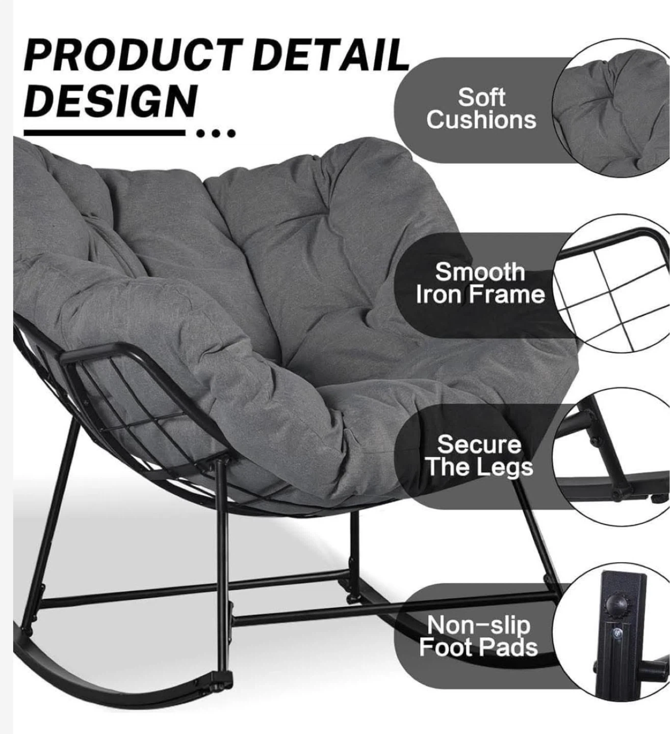 Papasan Chair with Soft Cushions